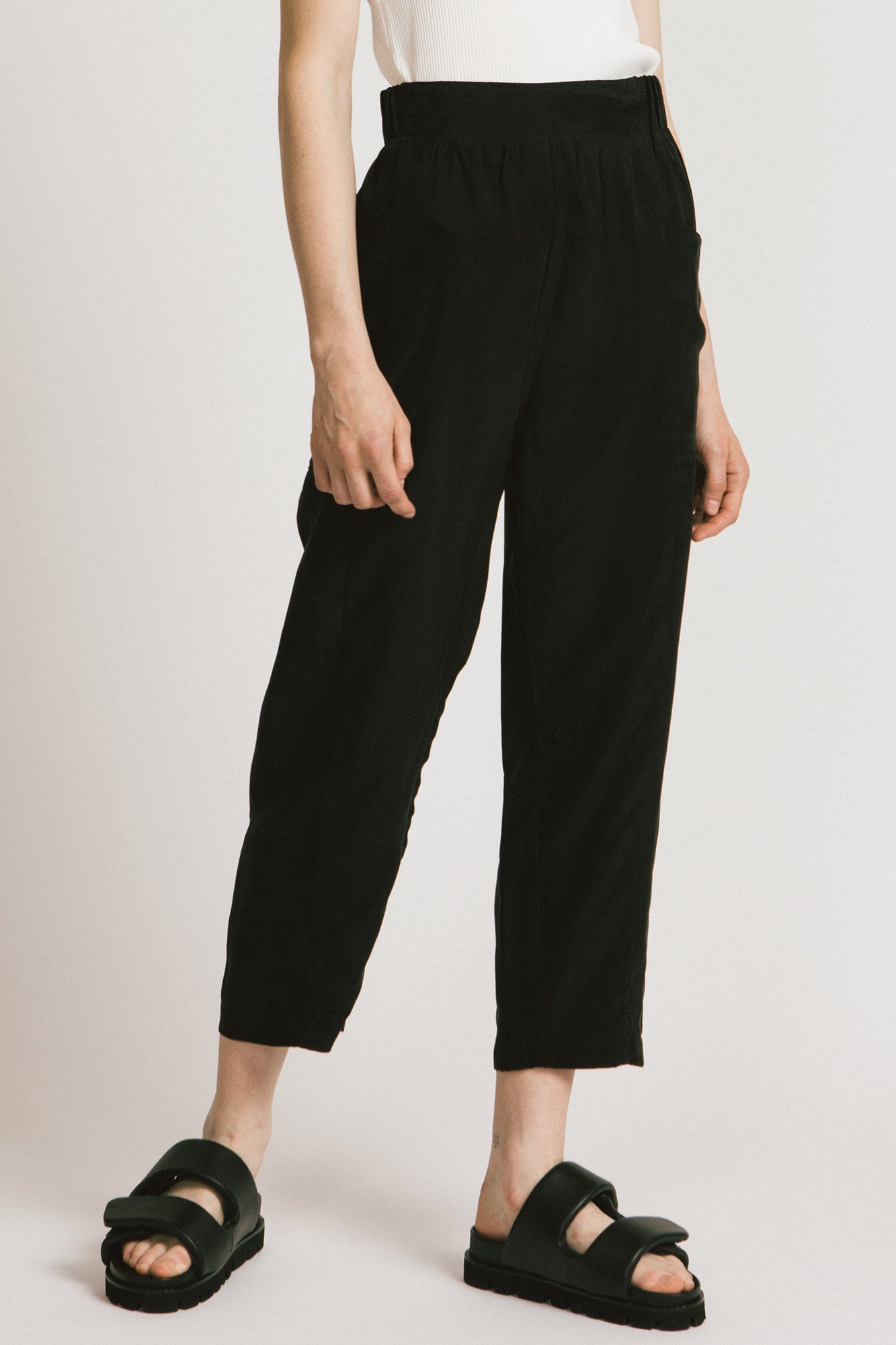 Willow & Root Plaid Trouser Pant - Women's Pants in Taupe Black